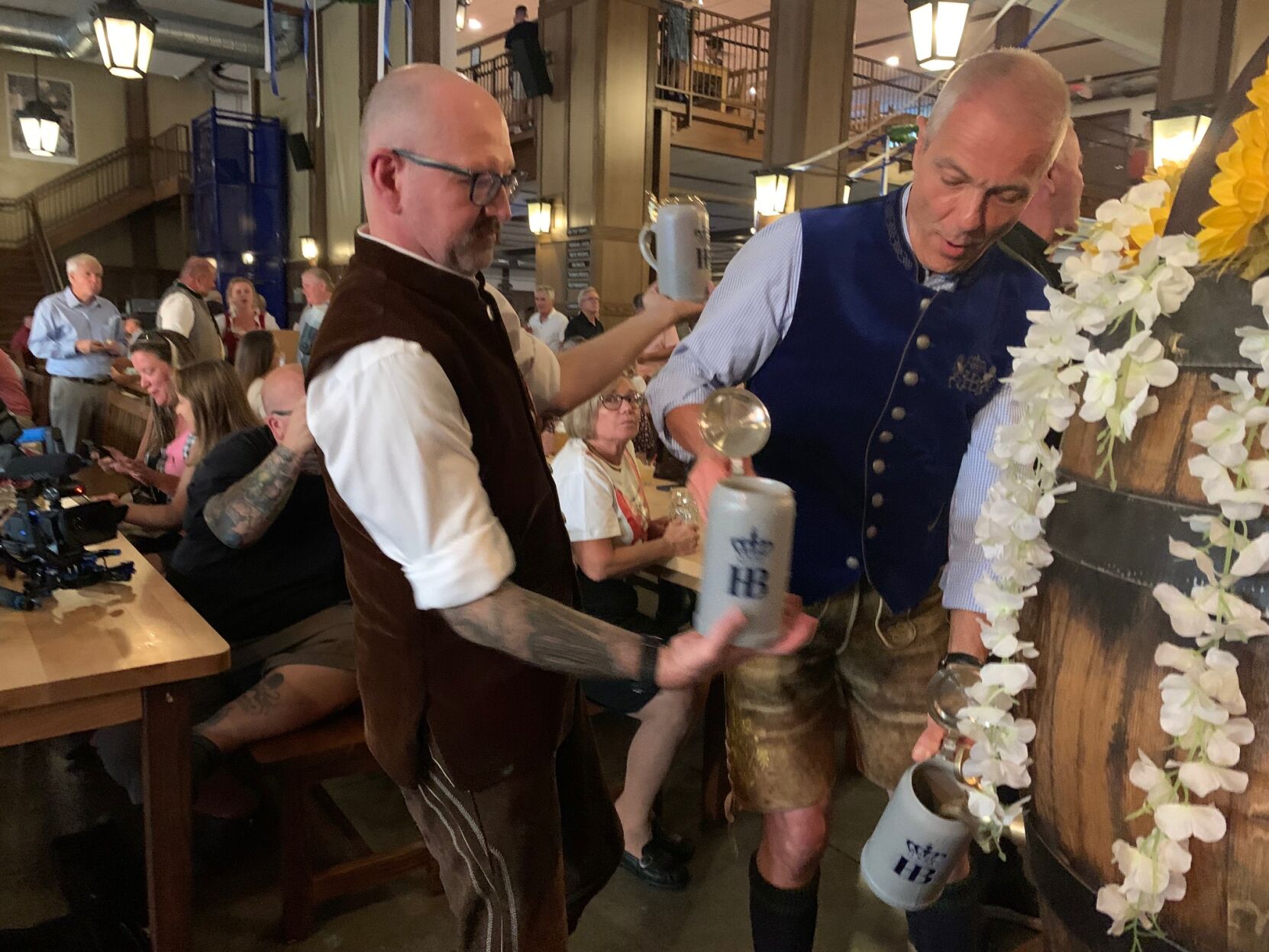 Hofbrauhaus Buffalo Scott Shuler and global CEO Michael Moller